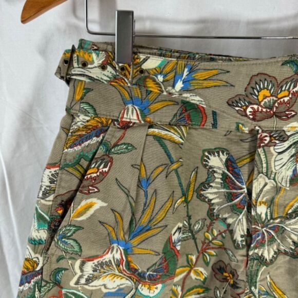 Banana Republic Petite Explorer Cotton/Linen Floral High‎ Waist Shorts Sz… - Picture 4 of 10